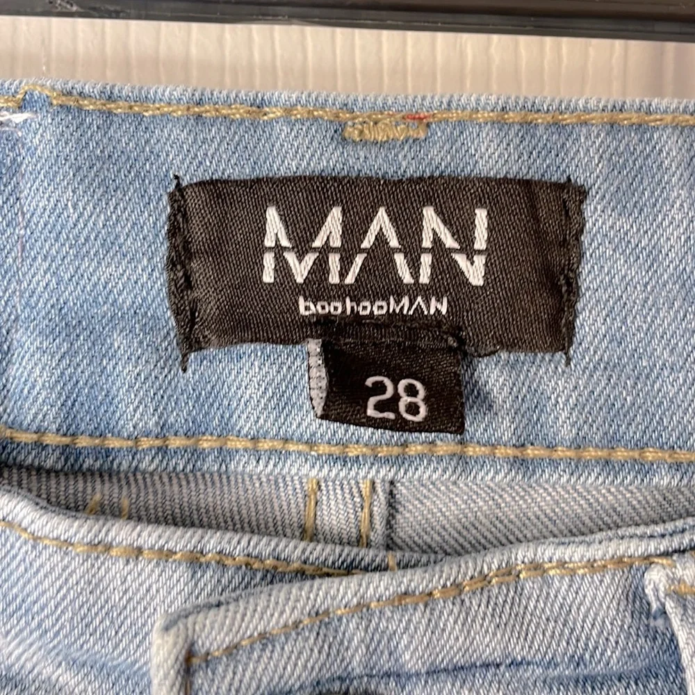 SUPER SKINNY BANDANA RIP AND REPAIR JEANS‎
